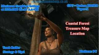 Coastal Forest Treasure Map Location Tomb Raider Maximum Graphical Settings PC 1080p Full HD [upl. by Norwood]