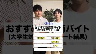 大学生に人気の塾講師バイトランキング 塾講師 ランキング バイト 大学生 教育コーチング 塾 研修 上司と部下 shorts [upl. by Henning215]