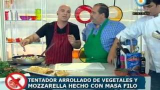 Recetas sin carne Crujiente arrollado de vegetales [upl. by Macnamara]