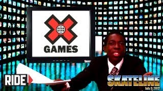 SKATELINE  Bob Burnquist Tyler Bledsoe X GAMES and More [upl. by Giacomo655]