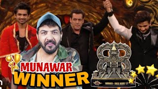 BIGGBOSS17  MUNAWAR WINNER 🏆 [upl. by Beauchamp]