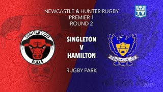 2019 NHRU  Round 2  Singleton Bulls v Hamilton Hawks [upl. by Llemej]