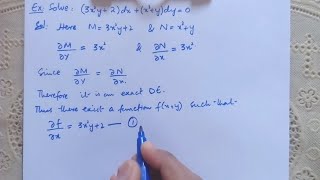 Exact Differential Equation Concept and Example [upl. by Bluma171]