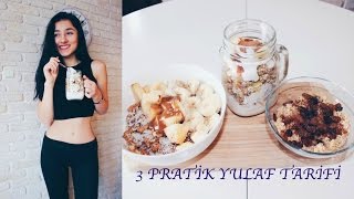 🌺 3 PRATİK YULAF TARİFİ🌺🍴🍌🍎 [upl. by Dlopoel497]