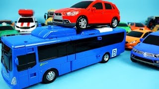 CarBot Cars amp XFormers car toys 헬로카봇 과 엑스포머 Hello CarBot Bus transformers [upl. by Kruger790]