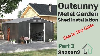 Furniture Installation  Outsunny Metal Garden Shed Assembling amp Installation  Step by Step Guide [upl. by Cleopatre]