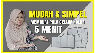 CUMA 5 MENIT  Cara membuat pola celana pendek  Part 1  Belajar Menjahit Bagi Pemula [upl. by Ophelie]