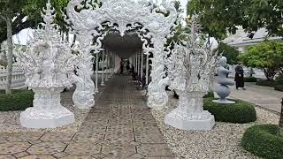 The Whiteness Of The White Temple whitetemple chiangrai chiangraithailand chiangraitrip driving [upl. by Rednijar]