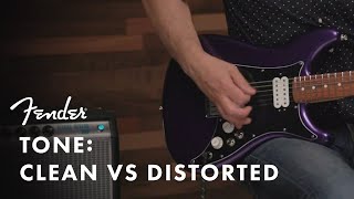 Clean vs Distorted Tone  Fender [upl. by Aleacim812]