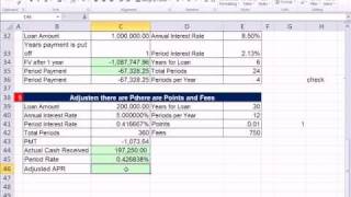 Excel Finance Class 36 PMT Function 7 Examples amp Adjusted APR with Points and RATE function [upl. by Seni]