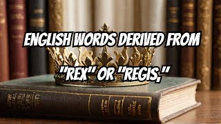 10 English Words You Didnt Know Came from Latin for quotKingquot [upl. by Novahs89]