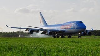 Beautiful Boeing 747 final approach and landing in Martinique [upl. by Dew218]