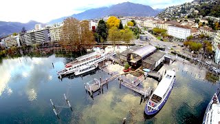 Esondazione Lago Maggiore 2014  Locarno e Dintorni  Drone View [upl. by Jae]