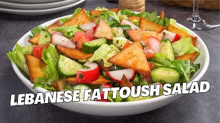 Lebanese FATTOUSH SALAD in 20 Minutes Healthy Middle Eastern VEGETABLE SALAD Recipe by Always Yummy [upl. by Margarete]