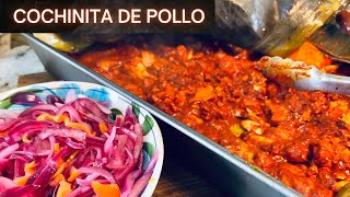 Cochinita pibil de pollo receta original yucateca [upl. by Helbonnah797]