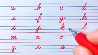 How to write English Small letters in four line Cursive writing A to Z Handwriting practice abcd [upl. by Cod]