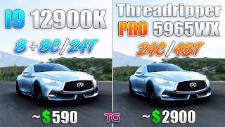 Threadripper PRO 5965WX vs Core i9 12900K  Test in 10 Games [upl. by Barabas792]