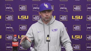 LSU defensive coordinator Blake Baker talks spring practices [upl. by Jariv10]