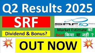 SRF Q2 results 2025  SRF results today  SRF Share News  SRF Share latest news  SRF Dividend [upl. by Rosamond]