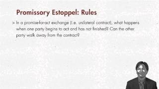 Contract Law Promissory Estoppel  quimbeecom [upl. by Miller]