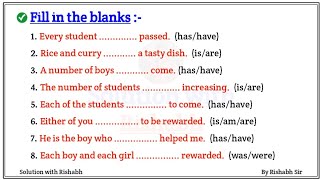 Fill in the blanks with correct form of verbs  Choose the correct form of verbs Fill in the blanks [upl. by Werdma176]