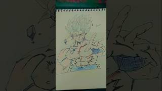 How to draw goku ultra instint drawing goku my best goku art [upl. by Ahsela]