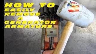 HOW TO Easily Remove A Generator Armature [upl. by Amerd]