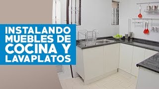 Cómo instalar muebles de cocina y lavaplatos [upl. by Dicky696]