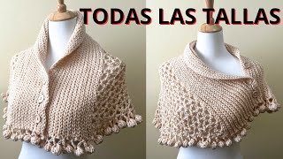 PONCHO CROCHET Tutorial  CAPA  Todas las tallas  Handwork Diy [upl. by Kiel]