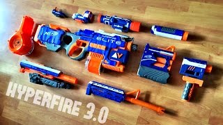 MOD Nerf HYPERFIRE 30  Nerf Elite Modulus Attachments [upl. by Naitsirk237]