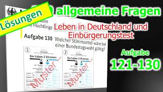 Leben in Deutschland und Einbürgerungstest 20232024 Aufgabe 121130Lösungen [upl. by Uah]