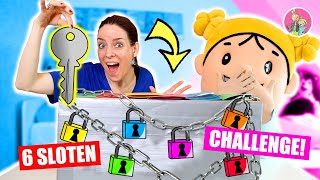 De Zoete Zusjes Mystery Box Openen Met 6 Sloten Challenge WAT ZIT ER IN ♥DeZoeteZusjes♥ [upl. by Cailly]