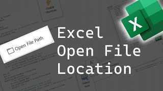 Excel Open file Location  Excel Macro  VBA addin [upl. by Doownelg]