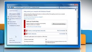 Configure Windows Firewall settings on a Windows® 7 PC [upl. by Zamora]