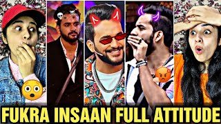 FUKRA INSAAN Full Attitude Videos IN BIGG BOSS OTT 2 😈🔥 FUKRA INSAAN THUG LIFE MOMENTS😎 [upl. by Ecnaralc]