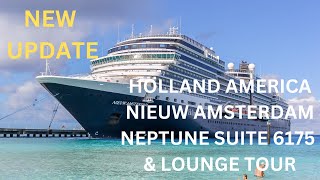 Holland America Neptune Suite 6175 amp Lounge Tour [upl. by Parette]