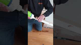 Fitting skirting board with DIY tools 🪚 [upl. by Tahp]