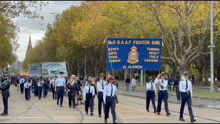 ANZAC Day Commemoration March 2024  Melbourne [upl. by Carrissa]