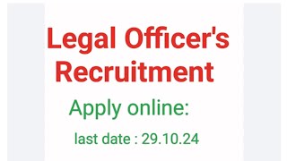 Legal Officers Recruitment legalofficer recruitment governmentjobs jobapportunity jobvacancy [upl. by Eicyal]