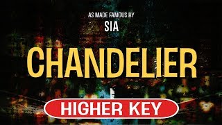 Chandelier Karaoke Higher Key  Sia [upl. by Arte]