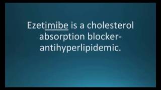 How to pronounce ezetimibe Zetia Memorizing Pharmacology Flashcard [upl. by Wise649]