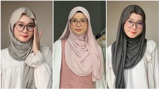 Hijab Style With Glasses । Easy Hijab Tutorial With Glasses । Hijab Tutorial। [upl. by Ehpotsirhc]