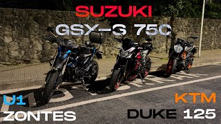 Zontes vs KTM vs Suzuki  Ruta por el Balcón de Bizkaia POV 4K [upl. by Arnoldo]