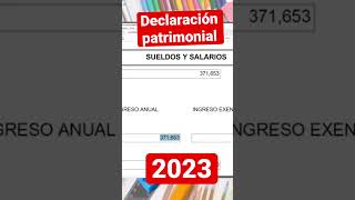 Declaración patrimonial 2023 [upl. by Audra]