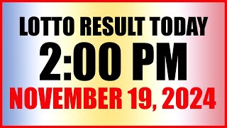 Lotto Result Today 2pm November 19 2024 Swertres Ez2 Pcso [upl. by Neraj]