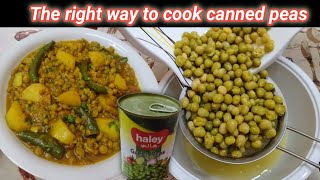 Canned Green Peas  How To cook Canned Peas  peas Potato curry recipe  Canned Peas recipe [upl. by Nuawaj]