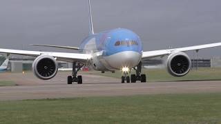 TUI DREAMLINER 787 AWESOME POWER WOW  EXTREME CLOSE TAKE OFF 23LEFT MANCHESTER ATC ENJOY [upl. by Parthena]