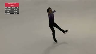 2024 Canadian National Skating Championships Men SP Wesley Chiu [upl. by Roice820]