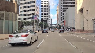 Driving Downtown 4K  Houstons Center  Texas USA [upl. by Niple]