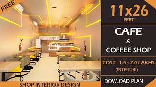 11x26 Coffee Shop  Latest Tea Shop Interior Design Idea  Low Budget Cafe design  Chai Shop Design [upl. by Mureil122]